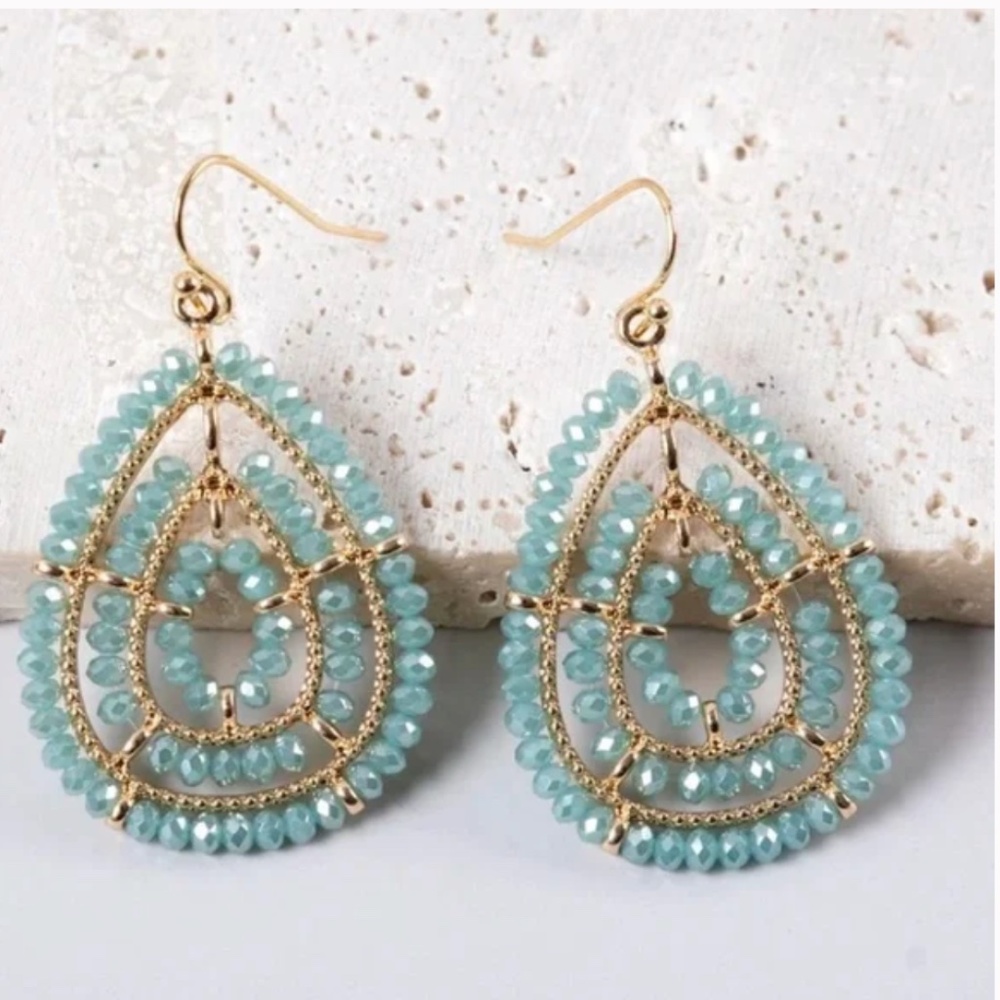 ❤️ FREE Stone Shimmer Shine Drop Hipster Hippie Art Classy Elegant Hip Earrings